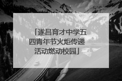 遂昌育才中学五四青年节火炬传递活动燃动校园