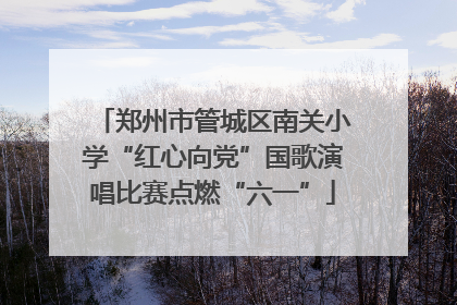 郑州市管城区南关小学“红心向党”国歌演唱比赛点燃“六一”