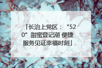 长治上党区：“520”甜蜜登记潮 便捷服务见证幸福时刻