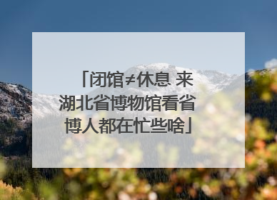 闭馆≠休息 来湖北省博物馆看省博人都在忙些啥