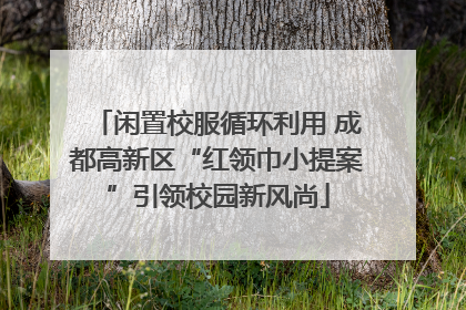 闲置校服循环利用 成都高新区“红领巾小提案”引领校园新风尚