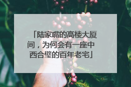 陆家嘴的高楼大厦间，为何会有一座中西合璧的百年老宅
