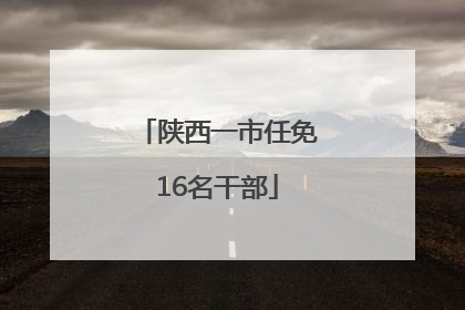 陕西一市任免16名干部