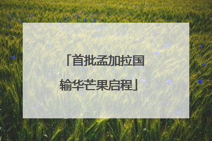 首批孟加拉国输华芒果启程