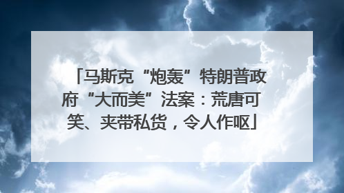 马斯克“炮轰”特朗普政府“大而美”法案：荒唐可笑、夹带私货，令人作呕