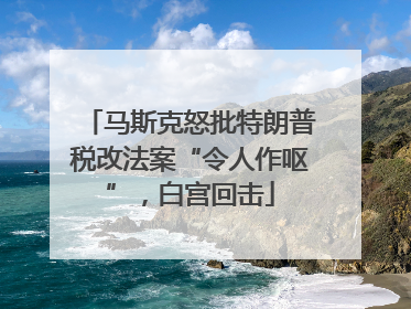 马斯克怒批特朗普税改法案“令人作呕”，白宫回击