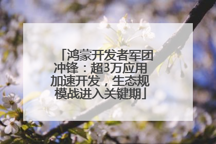 鸿蒙开发者军团冲锋：超3万应用加速开发，生态规模战进入关键期