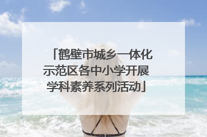 鹤壁市城乡一体化示范区各中小学开展学科素养系列活动