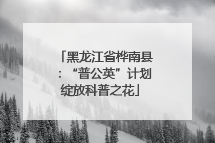 黑龙江省桦南县：“普公英”计划绽放科普之花