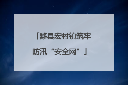 黟县宏村镇筑牢防汛“安全网”
