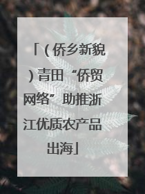 （侨乡新貌）青田“侨贸网络”助推浙江优质农产品出海