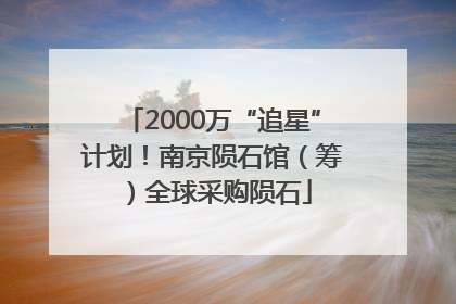 2000万“追星”计划！南京陨石馆（筹）全球采购陨石