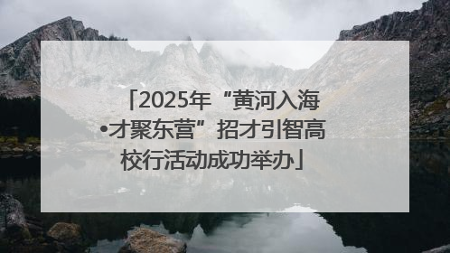 2025年“黄河入海•才聚东营”招才引智高校行活动成功举办