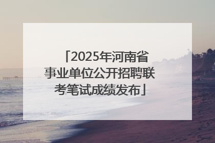 2025年河南省事业单位公开招聘联考笔试成绩发布