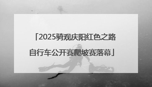 2025骑观庆阳红色之路自行车公开赛爬坡赛落幕