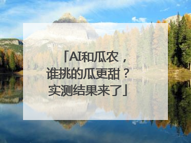 AI和瓜农，谁挑的瓜更甜？实测结果来了